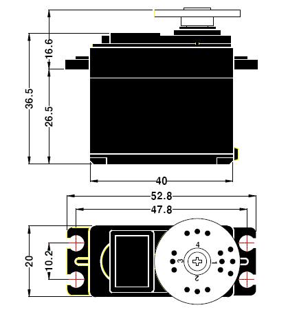 Dimensions servo