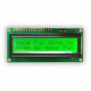 Afficheur LCD 16x2 caract&egrave;res - noir sur jaune 5V