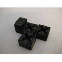 4x caches imprimés 3D noir pour MakerBeam