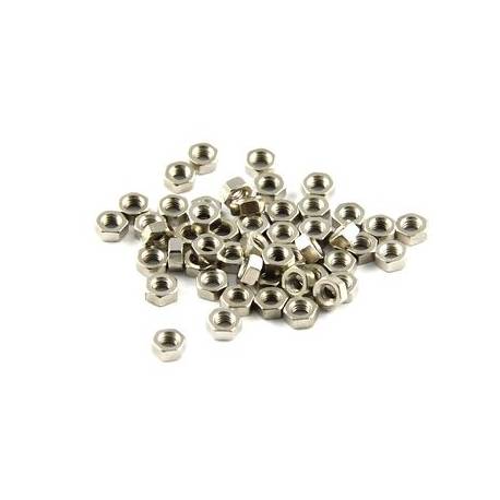 Nut 4mm-Silvery (50-Pack)