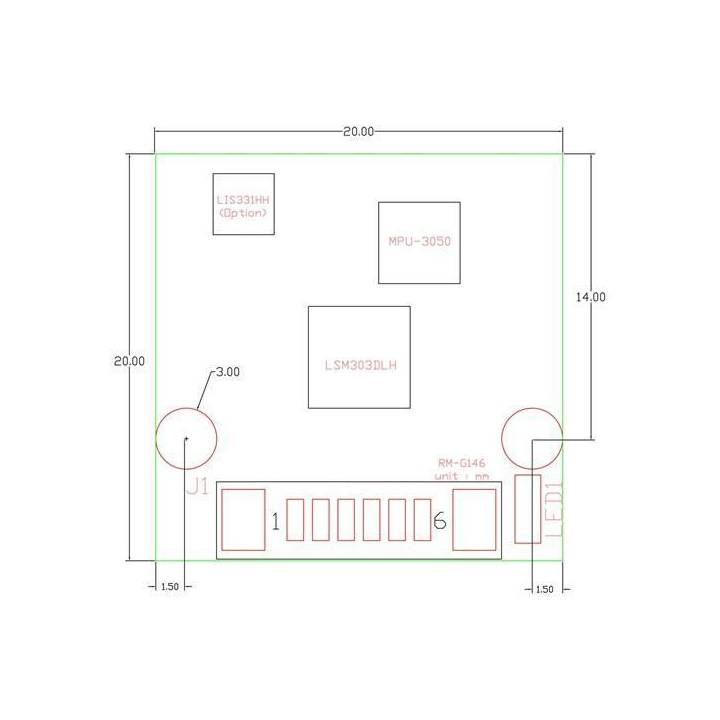 Centrale inertielle 9 axes RoBoard RM-G146