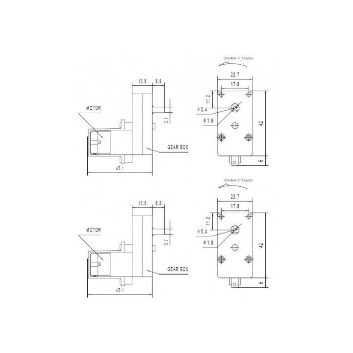 Mini motoreducteur 6V