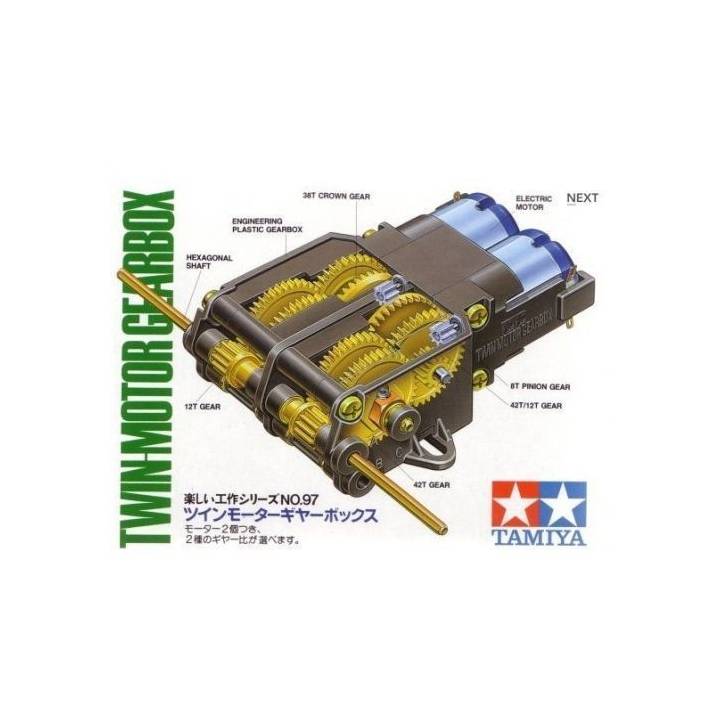 Double  bloc moteur + engrenage Tamiya