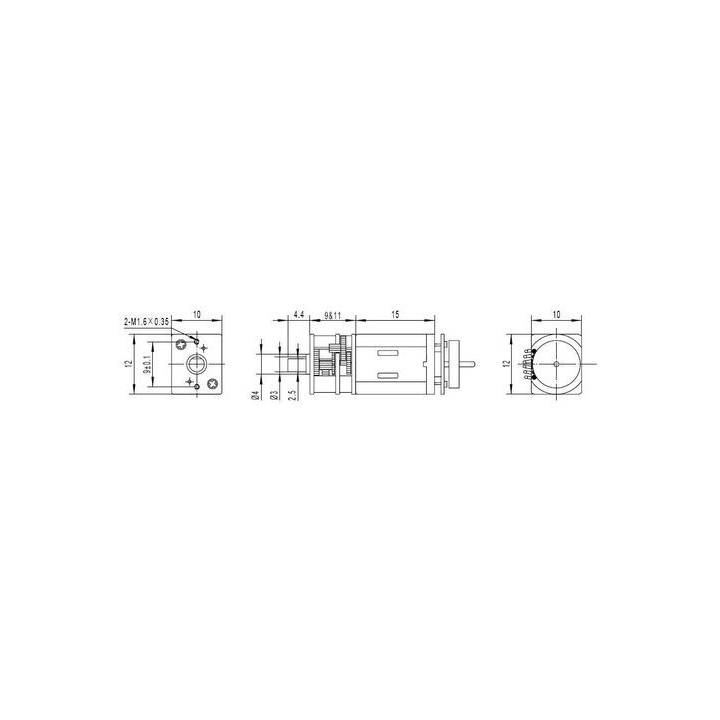 Motoréducteur 12 mm - 5V  298:1 avec codeur