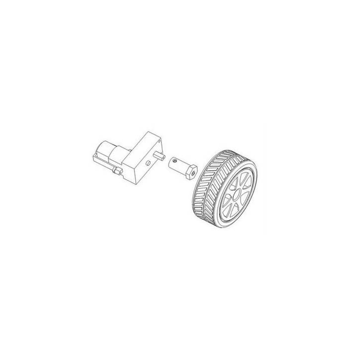Roue 65mm avec moyeu laiton 4 mm (la paire)