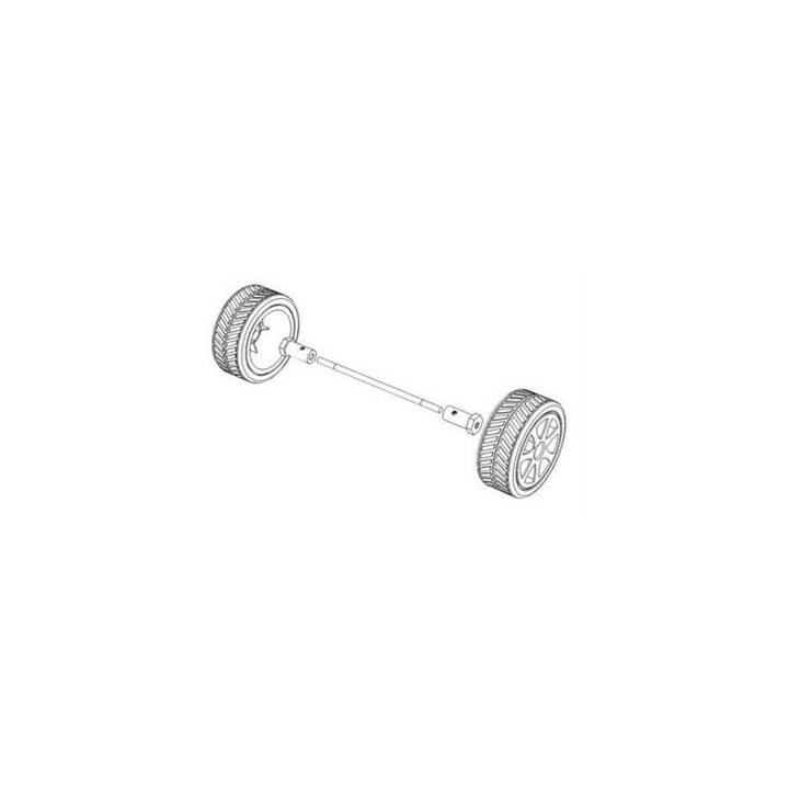 Roue 65mm avec moyeu laiton 4 mm (la paire)