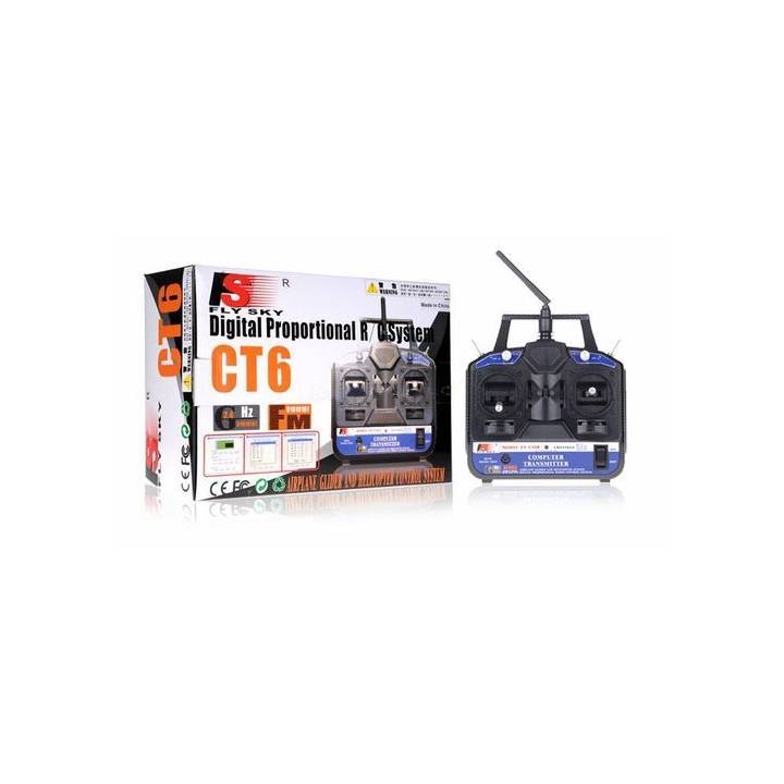 Radiocommande et Recepteur 2.4G FS-CT6B 6CH