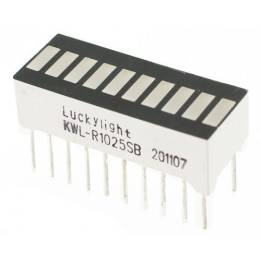 Barre à leds 10 segments rouges