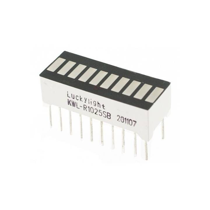 Barre à leds 10 segments rouges