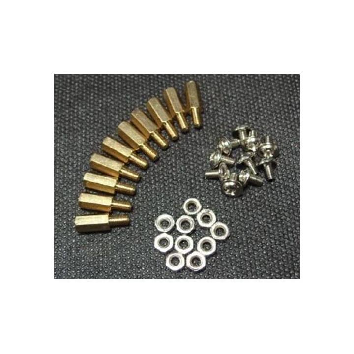  Set 10 entretoises hexagonales M3 10mm