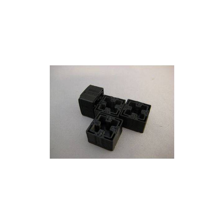 4x caches imprimés 3D noir pour MakerBeam