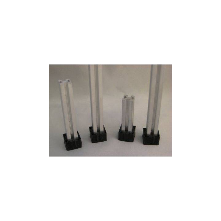 4x caches imprimés 3D noir pour MakerBeam