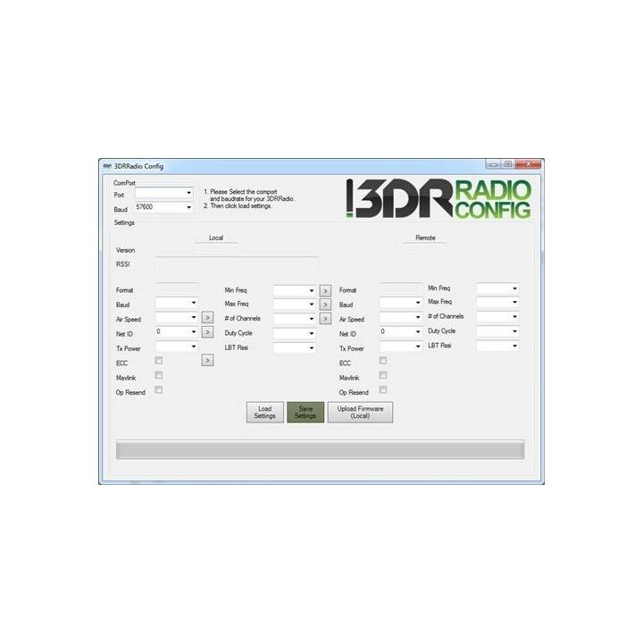 Kit télémétrie Radio 3DR - 433 Mhz