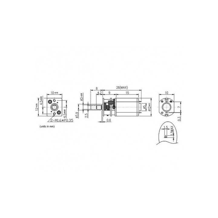 Mini motoreducteur 6V