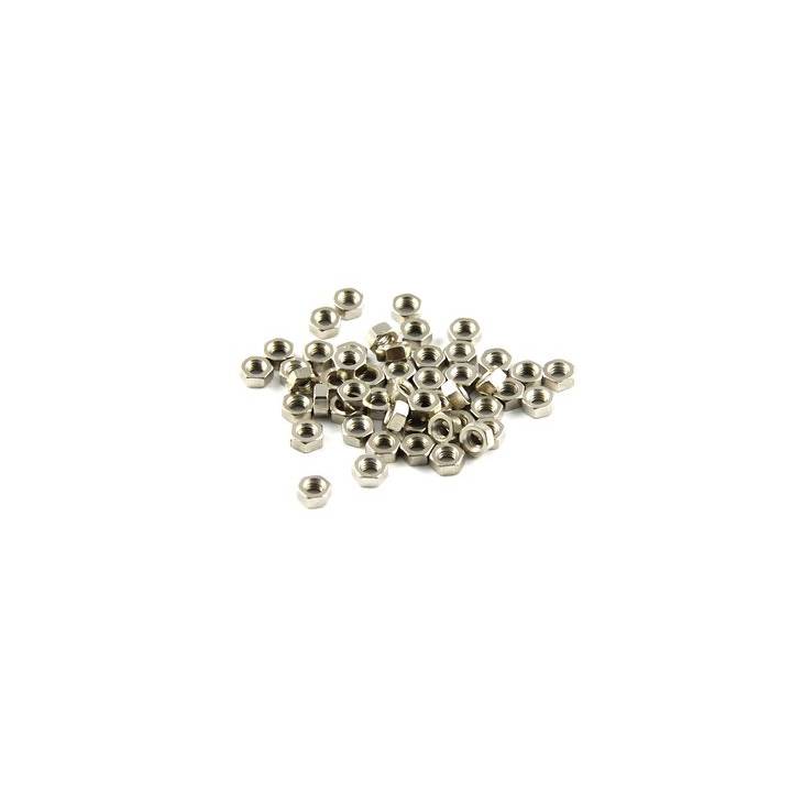 Nut 4mm-Silvery (50-Pack)