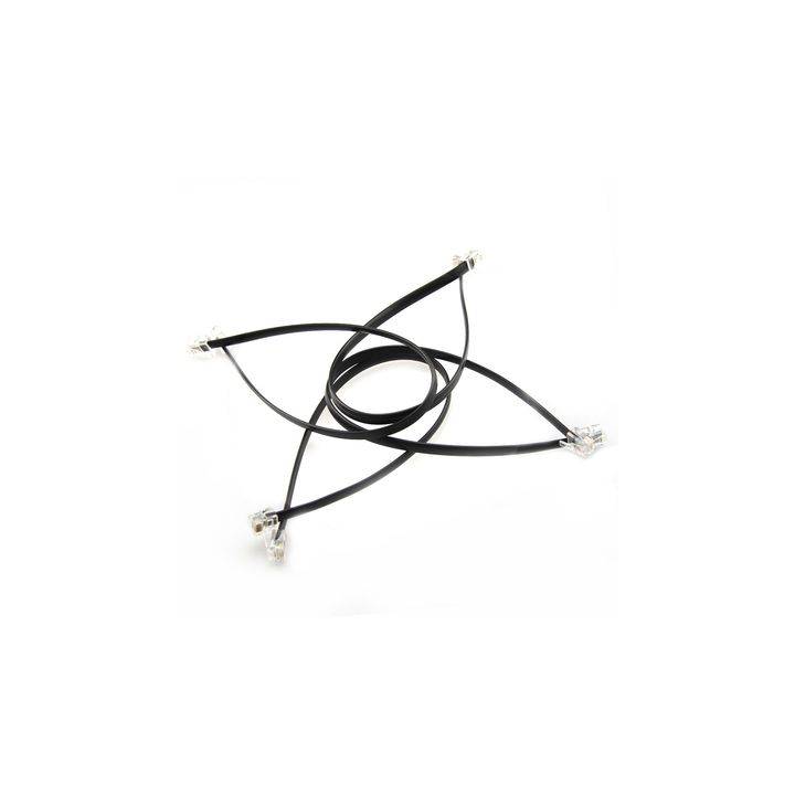 6P6C RJ11 cable-35cm(4-Pack)