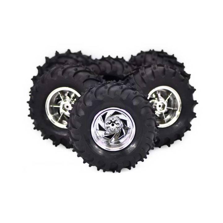 Pack de 4 roues tout-terrain + Adaptateurs 4mm