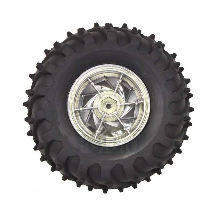 Pack de 4 roues tout-terrain + Adaptateurs 4mm