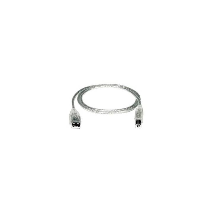 Câble USB A-B transparent